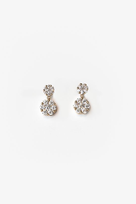 Yellow Gold Earrings with Diamonds