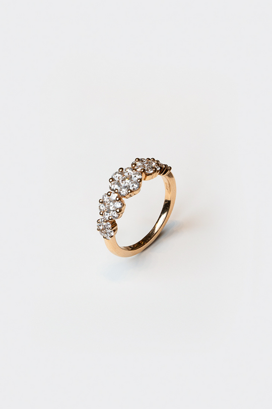 Gold and Diamonds Engagement Ring