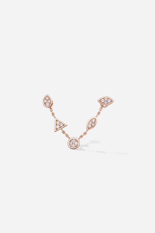 Marquise&Co. Pink Gold Earring with Diamonds