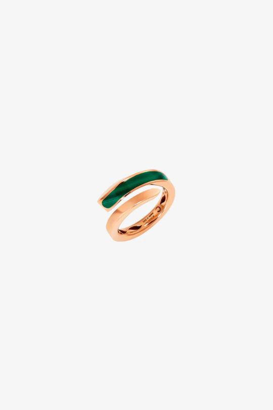 Gold Malachite Ring