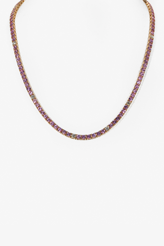 Sapphires Tennis Necklace