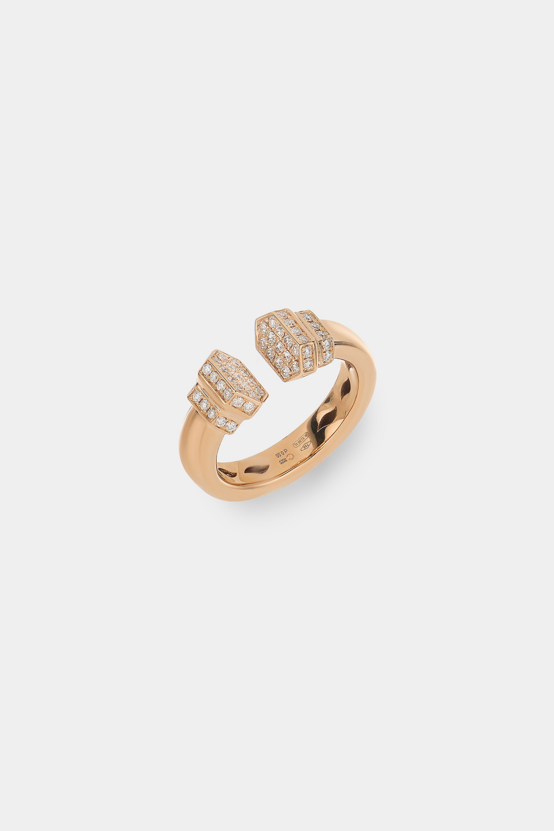 Pink Gold Ring with Diamonds