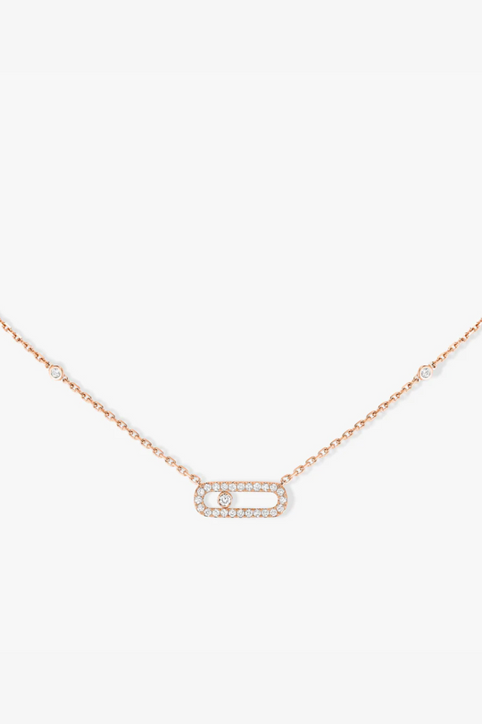 Pink Gold Move Uno Pink Gold Necklace