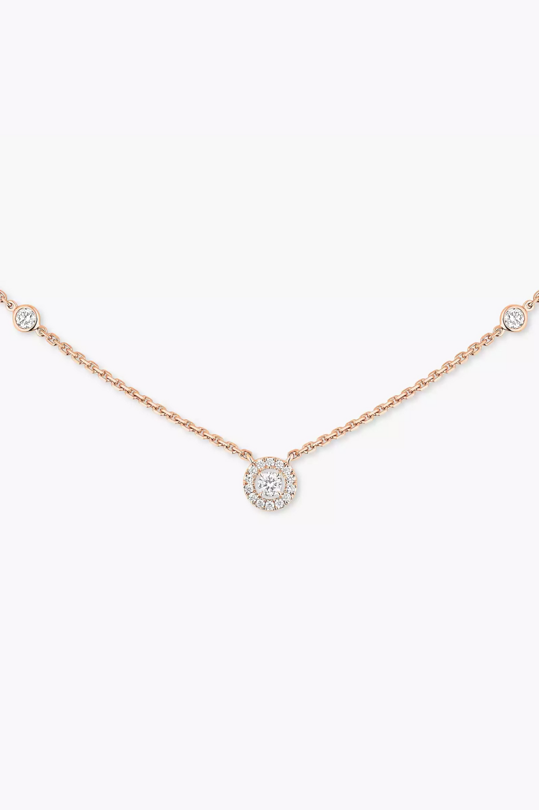 Pink Gold Diamond Necklace Joy XS