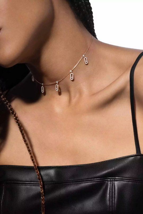 Move Uno Pavé Drop Pendant Choker