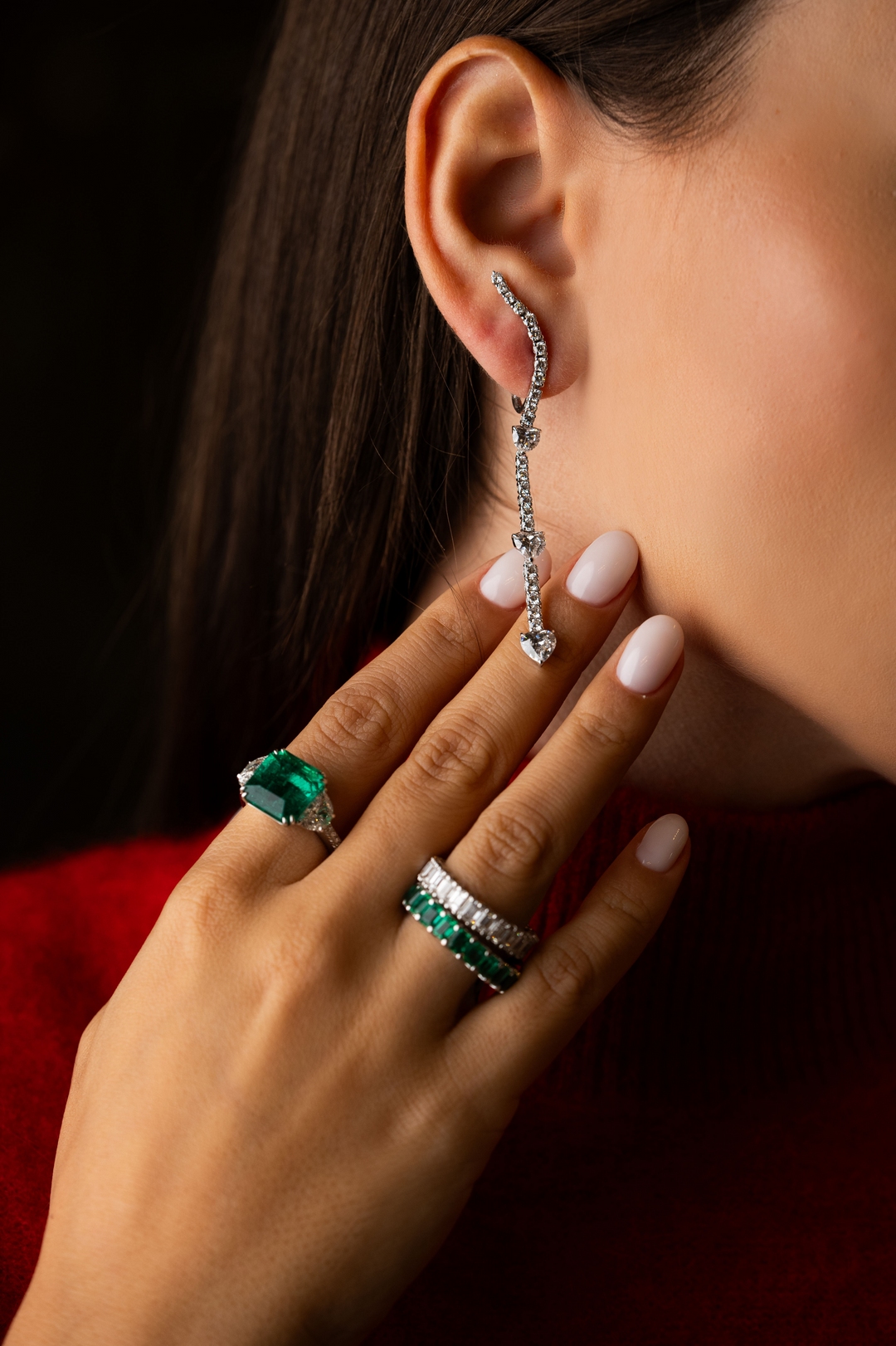 White Gold Earrings with Diamonds