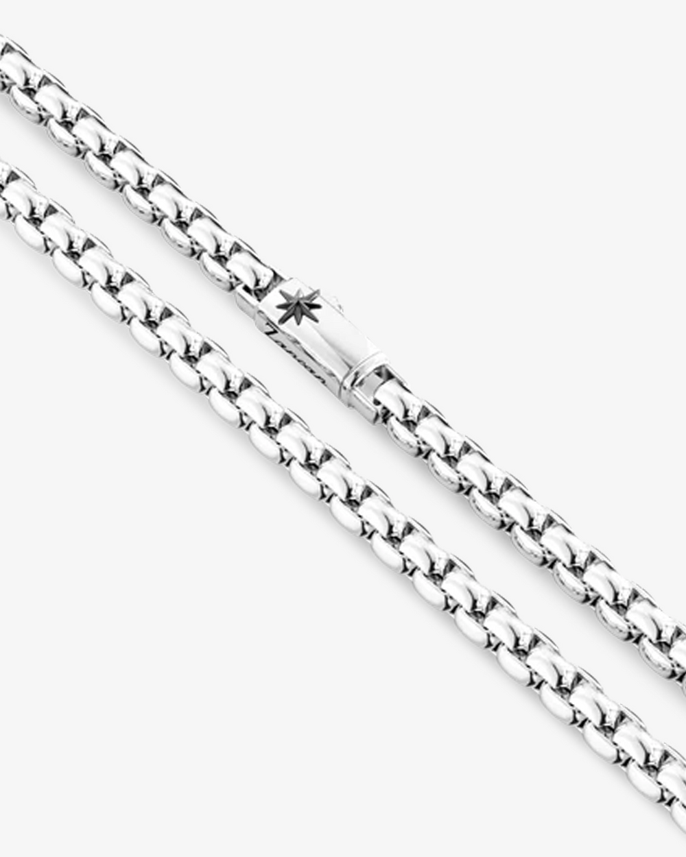 Silver box chain necklace