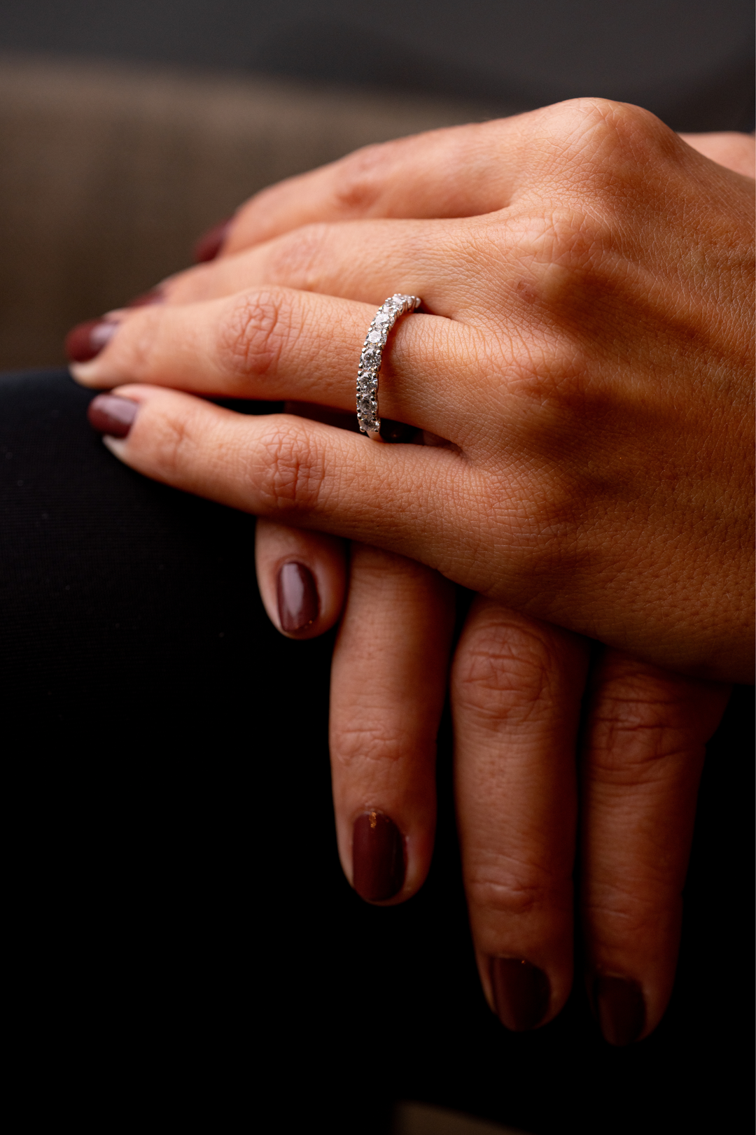 White Gold Engagement Ring with Diamonds