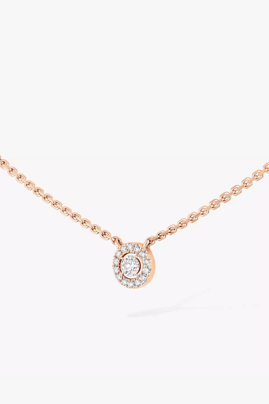 Pink Gold Diamond Necklace Joy XS