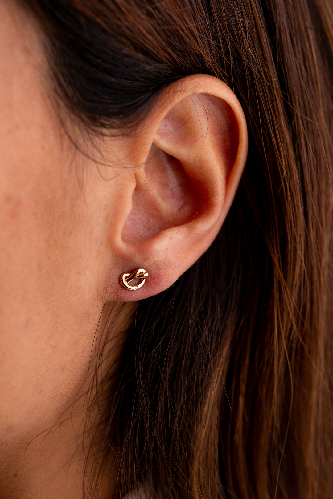 Little Heart Earrings with Diamond