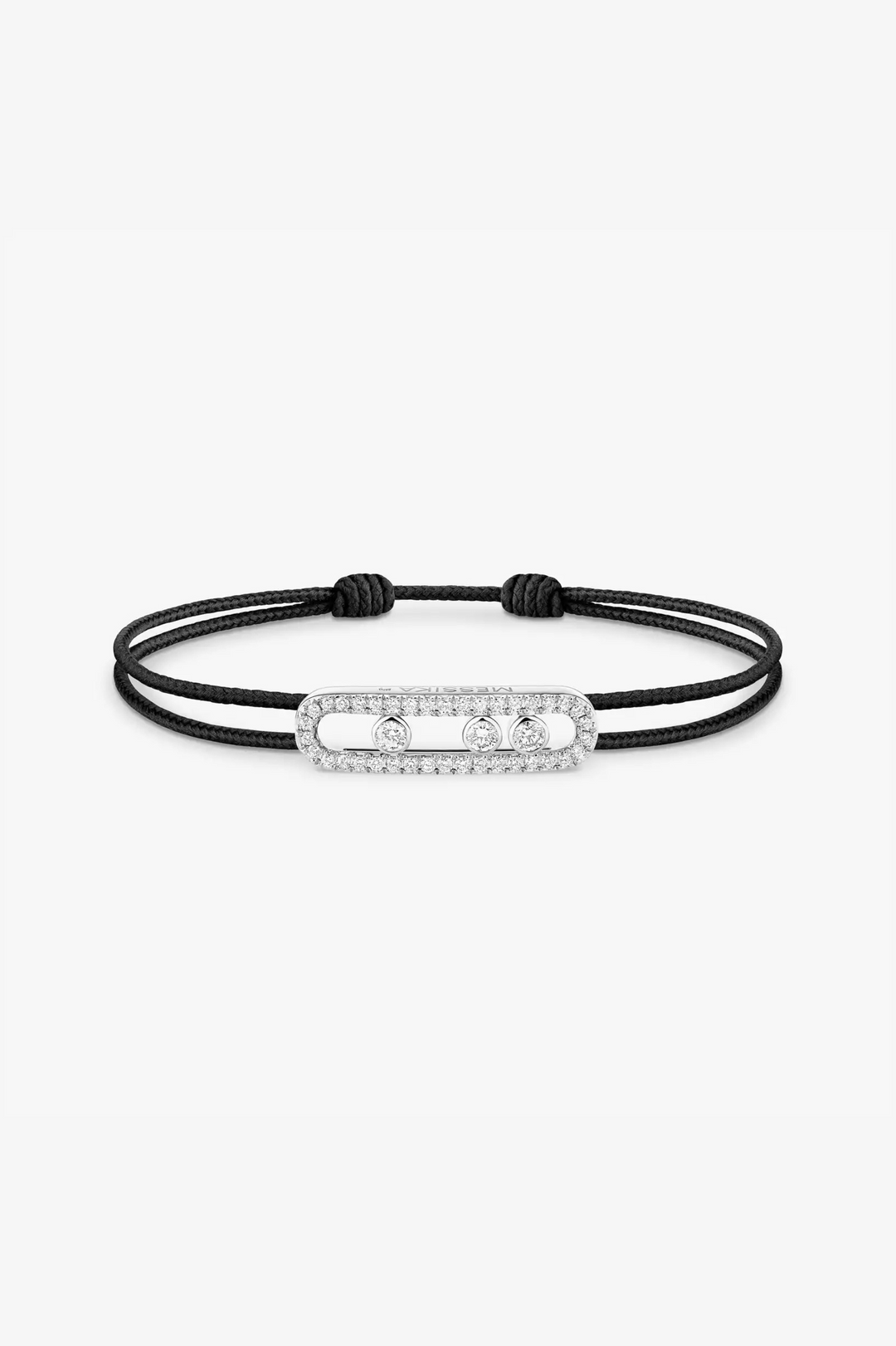 Messika CARE(S) Black Cord Pavé Bracelet