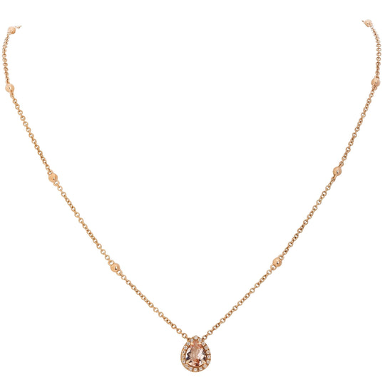 Pink Gold with Diamonds Necklace