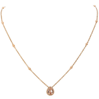 Pink Gold with Diamonds Necklace
