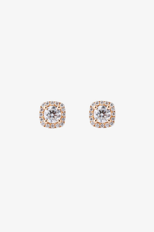 Rose Gold and Diamond Earrings VI