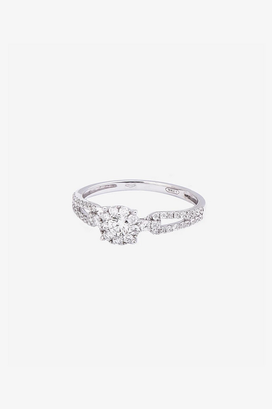 White Gold and Diamonds Engagement Ring