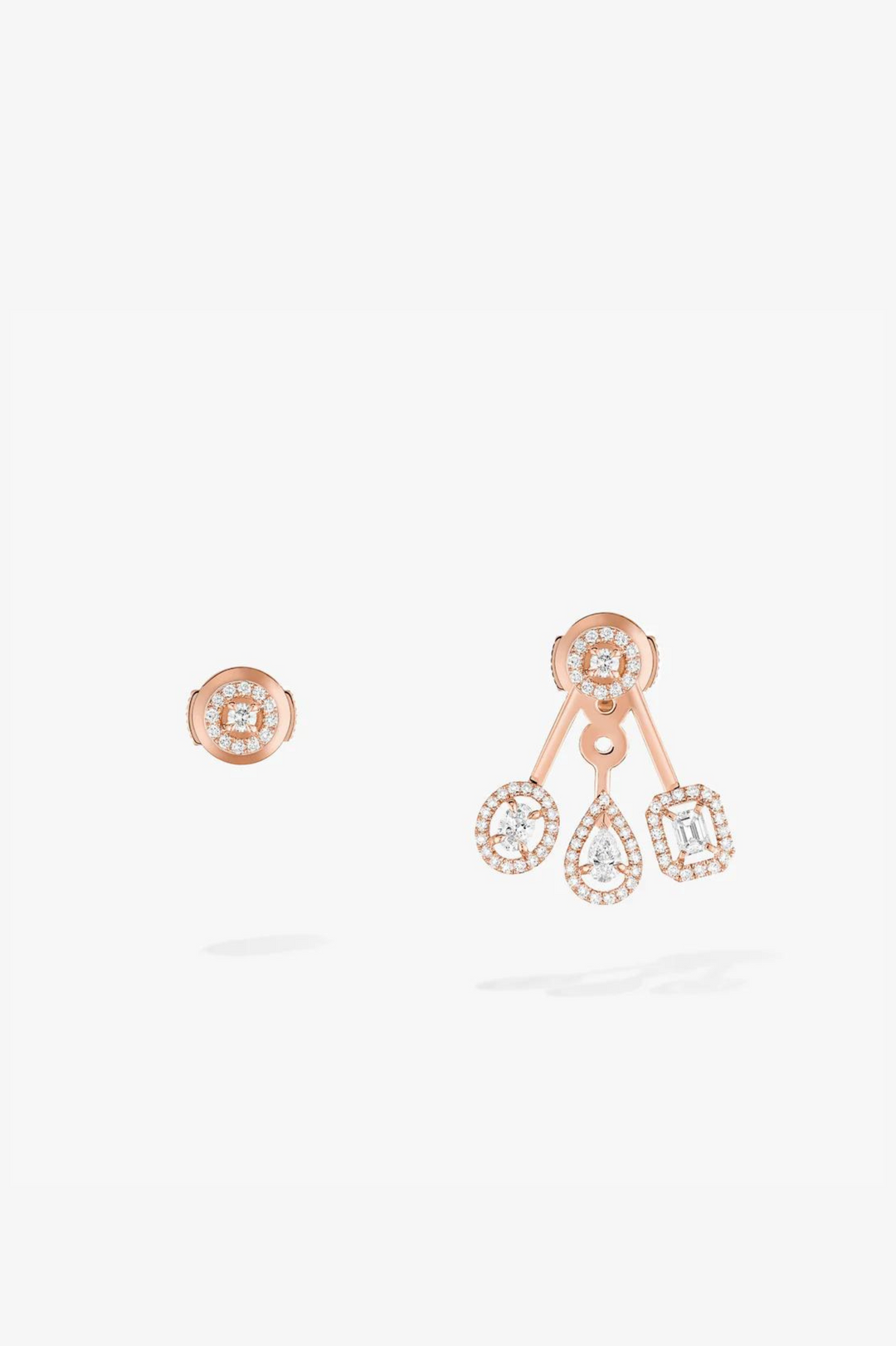 My Twin Trio Messika Earrings - Rose Gold