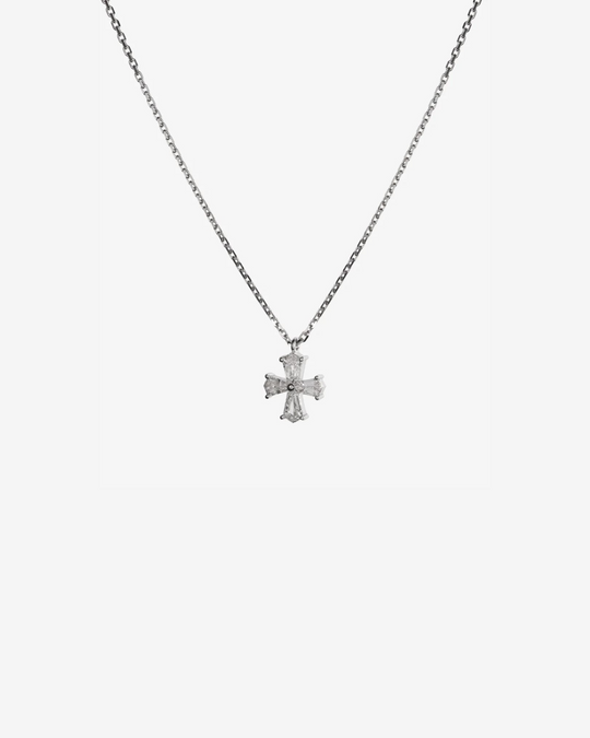 Diamonds Necklace and White Cross