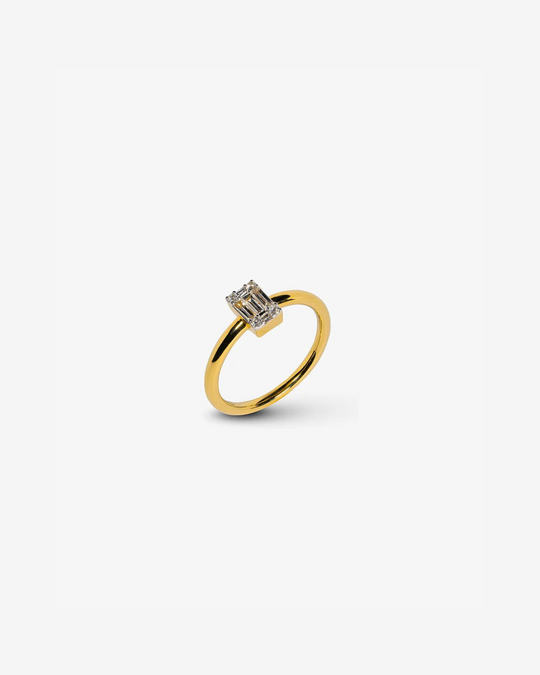 Gold and Diamonds Engagement Ring