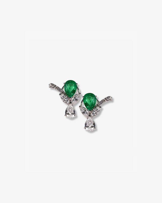 Diamond and Emerald Earring