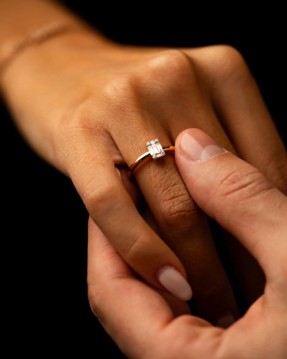 Gold and Diamonds Engagement Ring