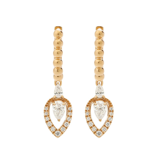 Pink Gold and Diamonds Earring