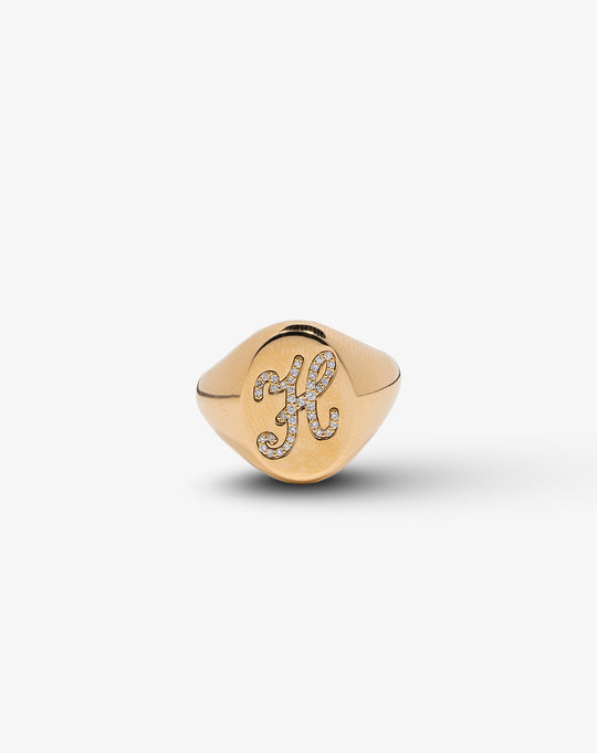 Letter Gold Ring