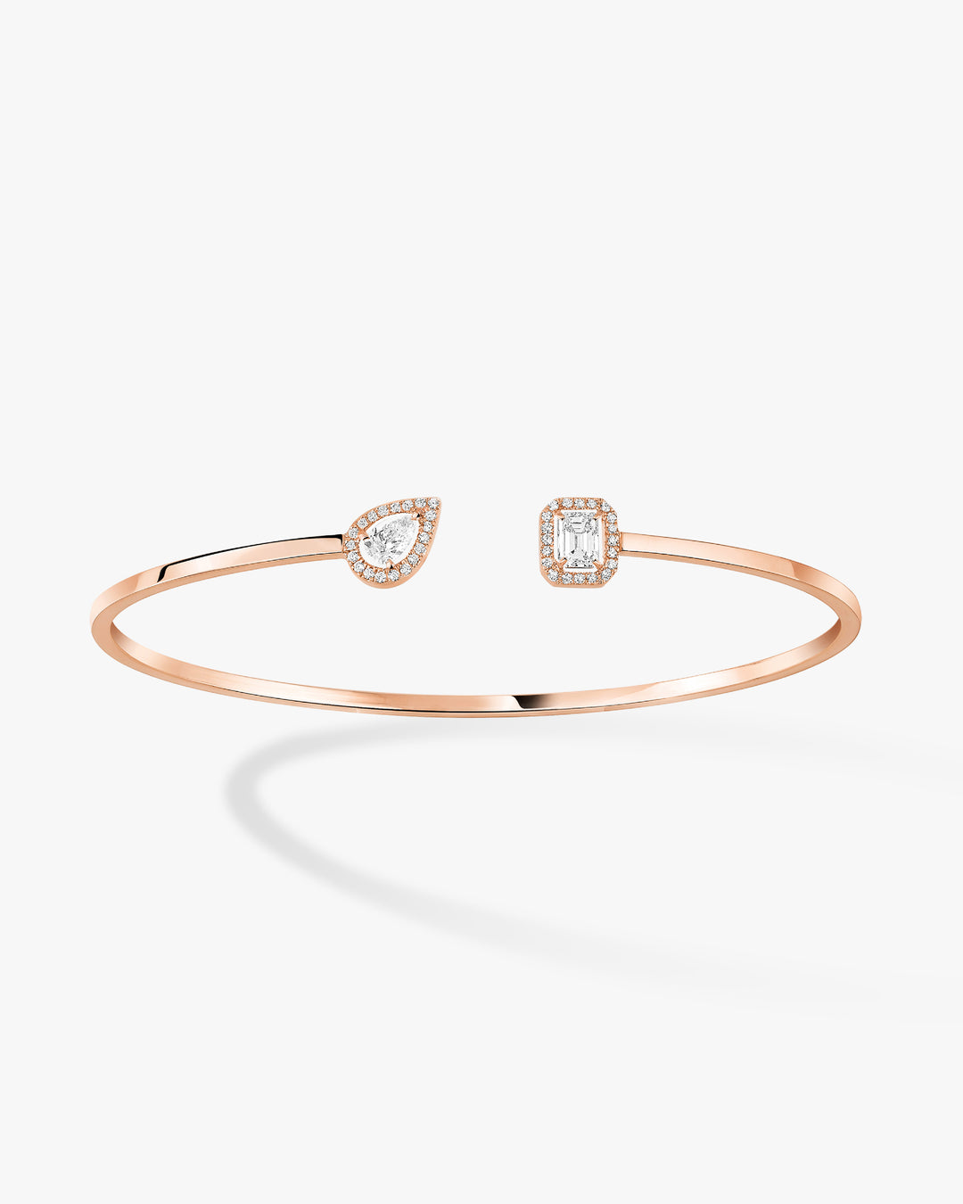 Pulseira em ouro rosa e diamantes My Twin Toi &amp; Moi Thin Bangle 0,15ct X2