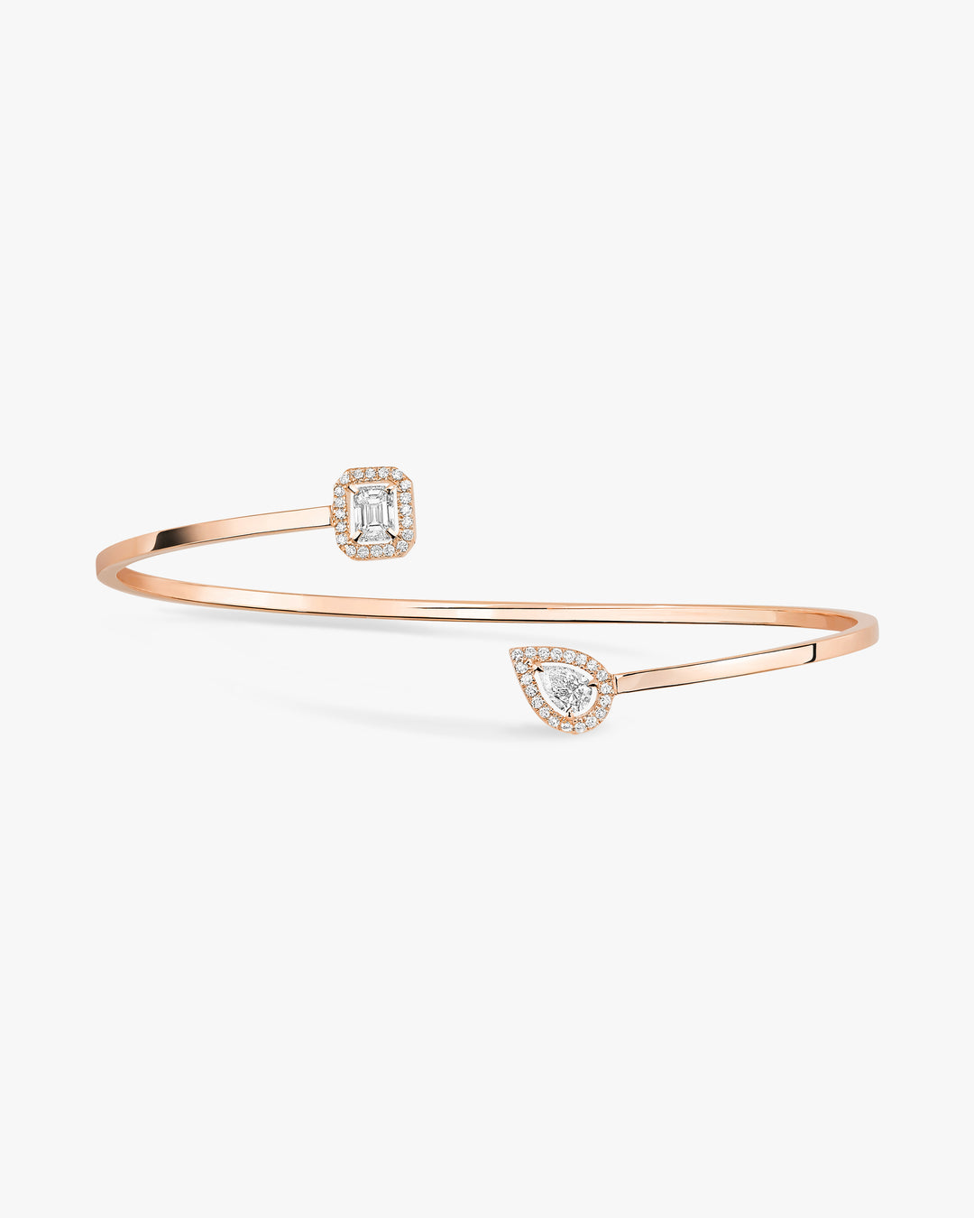 Pulseira em ouro rosa e diamantes My Twin Toi &amp; Moi Thin Bangle 0,15ct X2