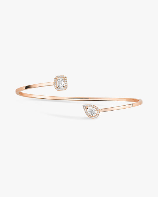 Pulseira em ouro rosa e diamantes My Twin Toi &amp; Moi Thin Bangle 0,15ct X2