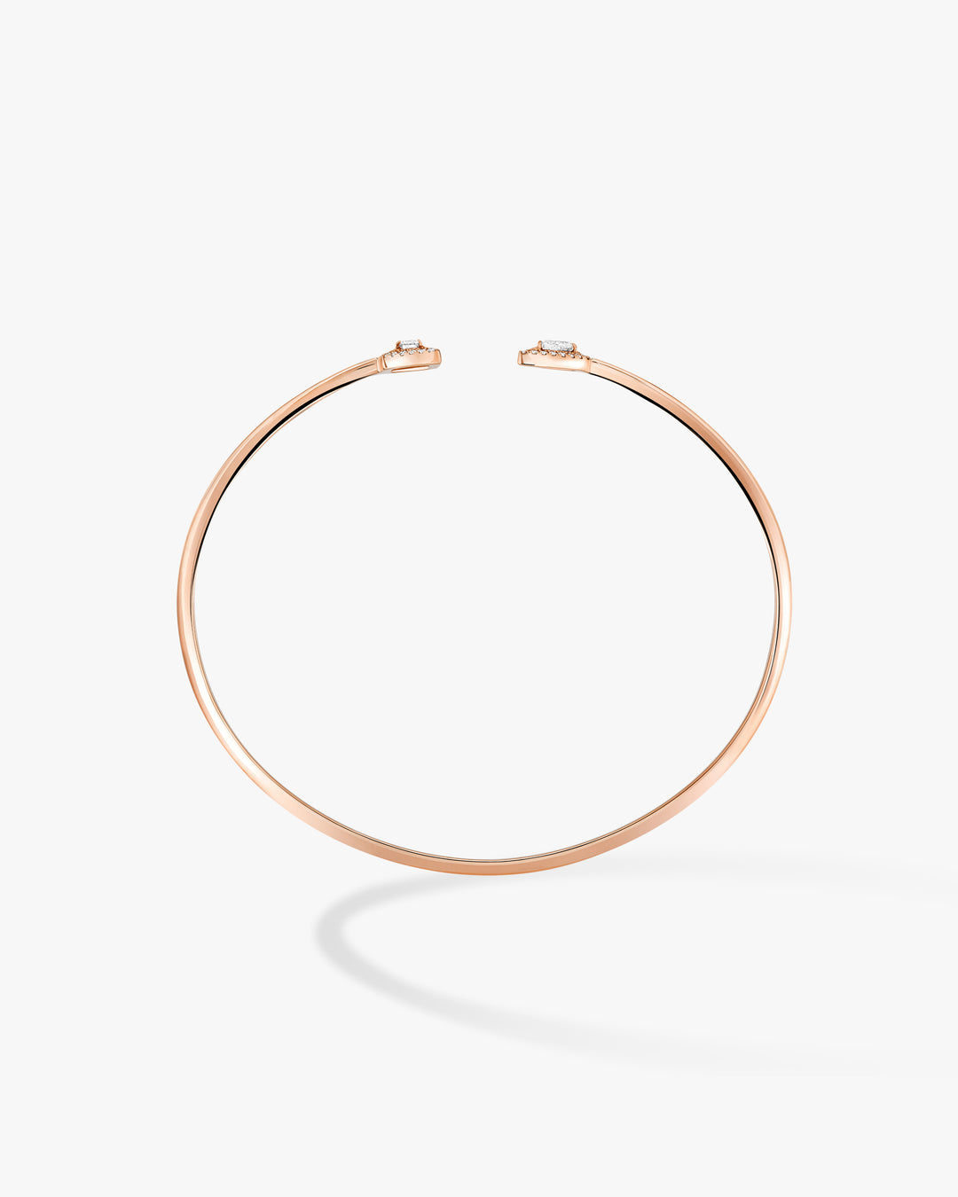 Pulseira em ouro rosa e diamantes My Twin Toi &amp; Moi Thin Bangle 0,15ct X2