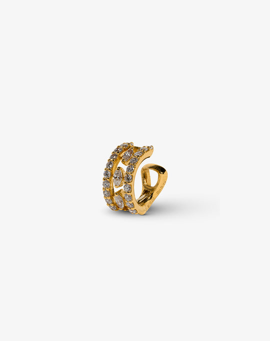 Brinco de diamante dourado