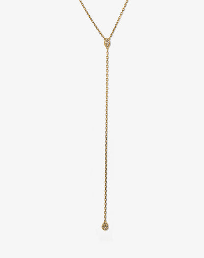 Long Gold and Diamond Necklace