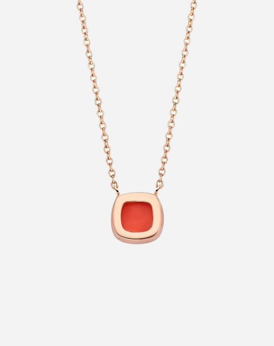 Colar Ouro com Diamantes e Coral