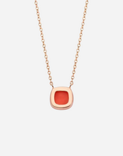 Colar Ouro com Diamantes e Coral