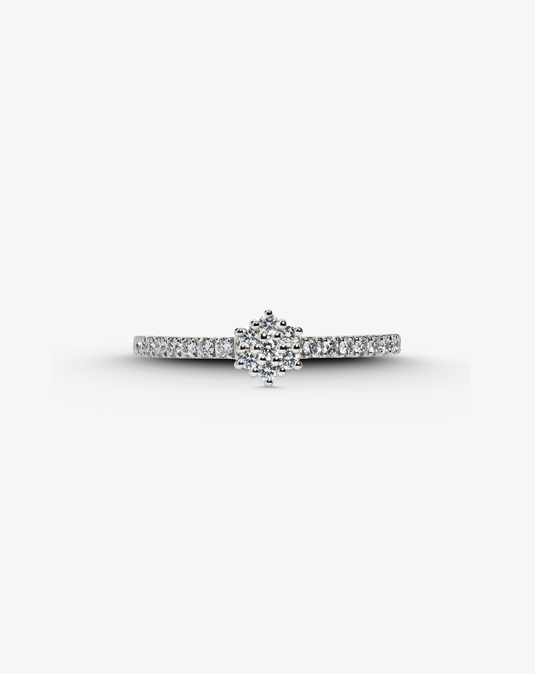 White Gold and Diamond Engagement Ring