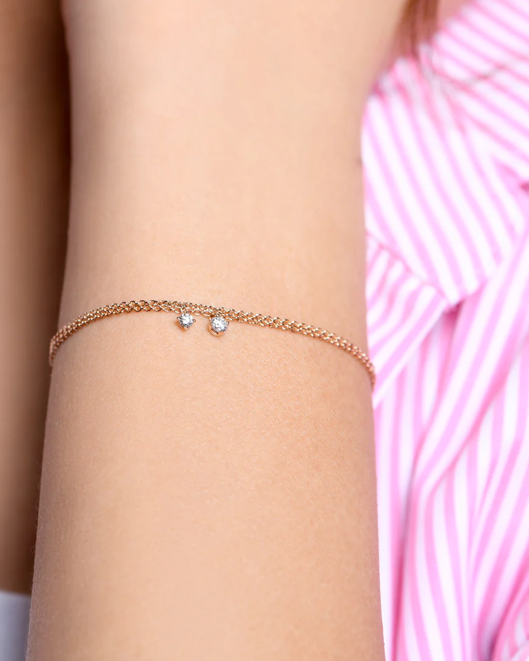 Solitaire Rose Gold Bracelet