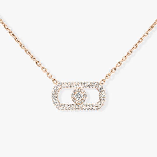 So Move Pavé Diamond Necklace - Rose Gold