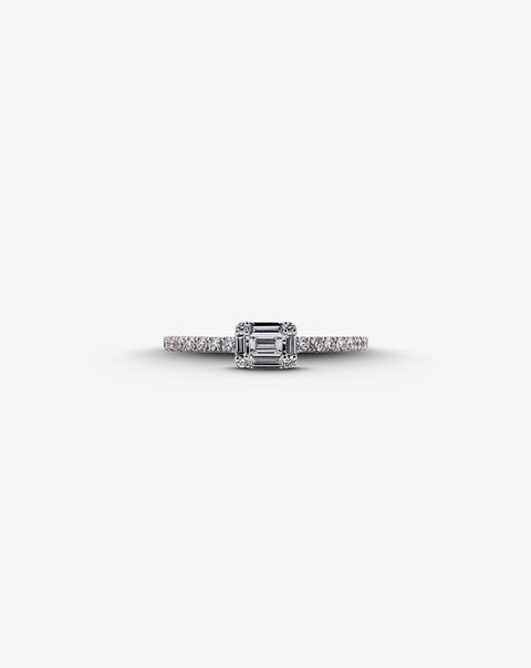 White Gold and Diamond Engagement Ring