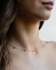 Rose Gold Multi Paillettes Necklace