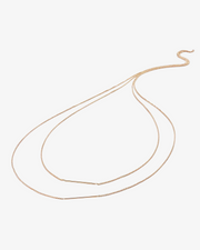 Rose Gold Lines Sautoir Necklace