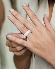 White Gold and Diamond Engagement Ring V