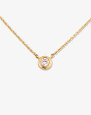 Gold Necklace with Solitaire Diamond