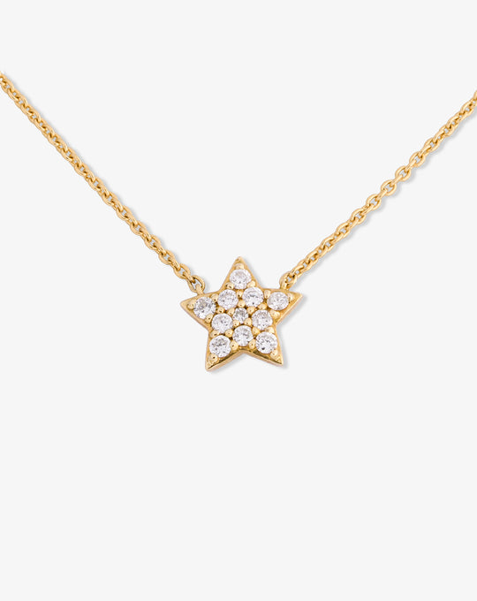 Colar estrela com diamantes