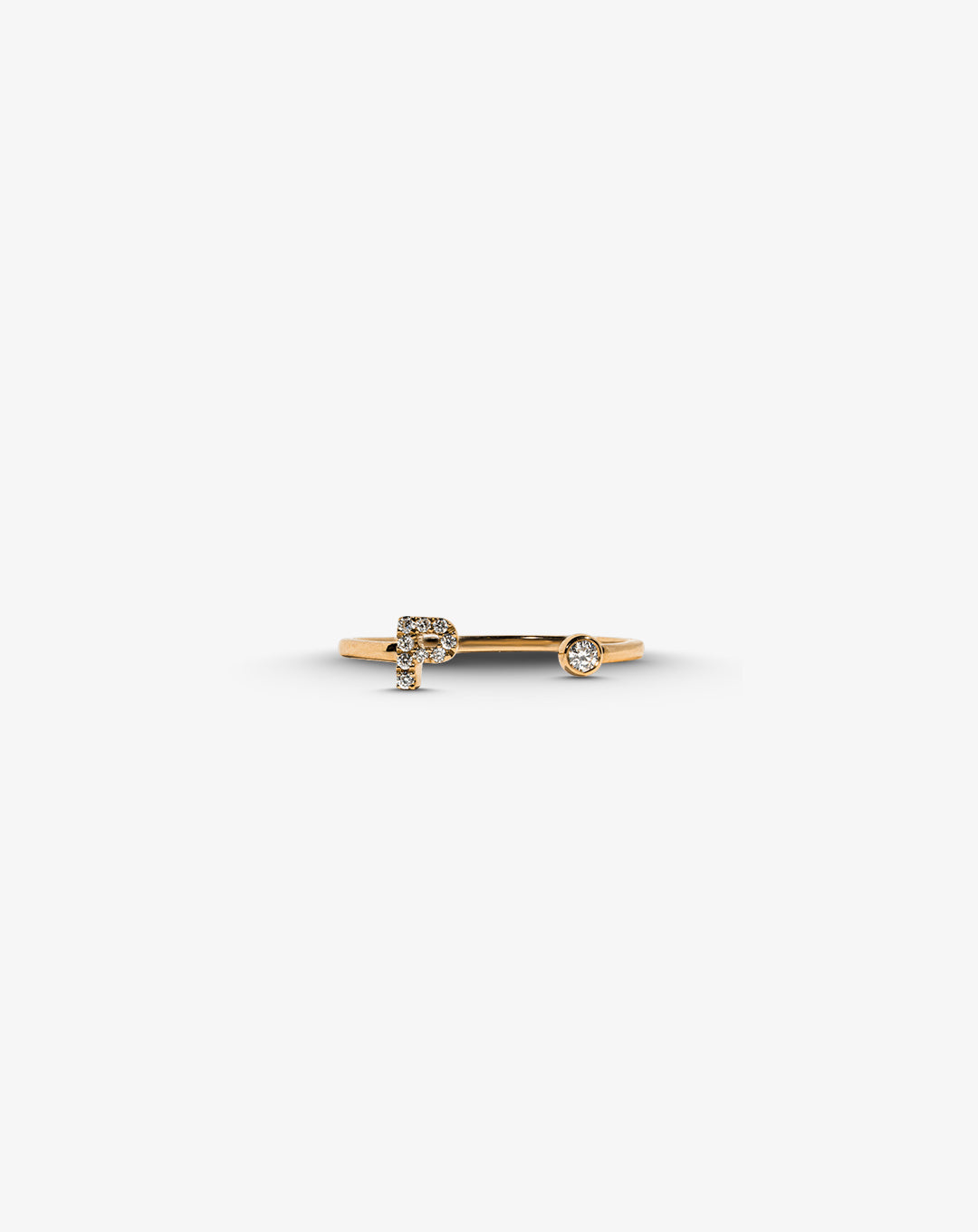 Letter P Gold Ring