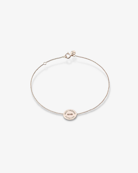 Gold Bracelet with Medal and Quote