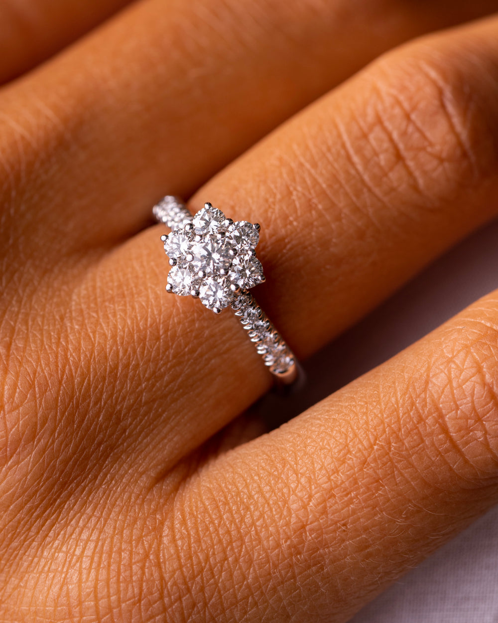 White Gold and Diamonds Engagement Ring