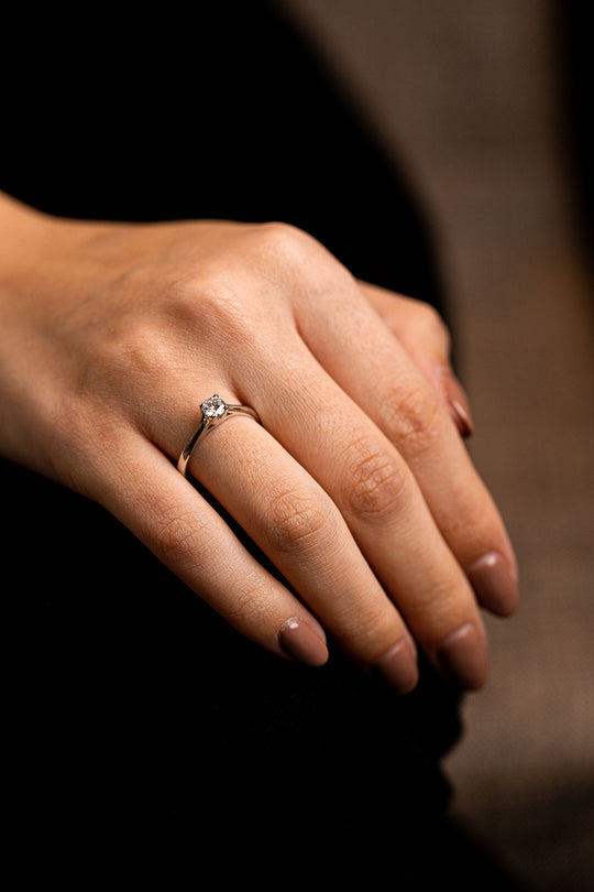 White Gold and Diamond Engagement Ring