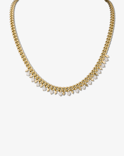 Necklace with Pearls and Spikes
