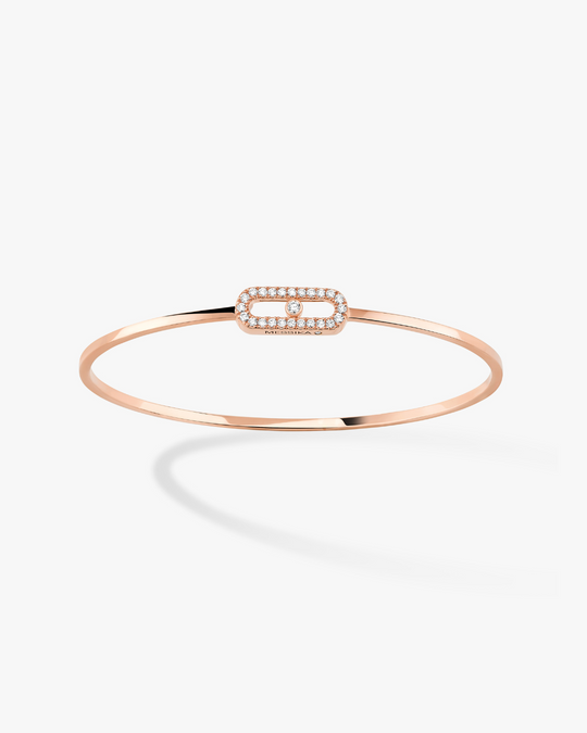 Move Uno Pavé Flex Bangle Bracelet - Rose Gold